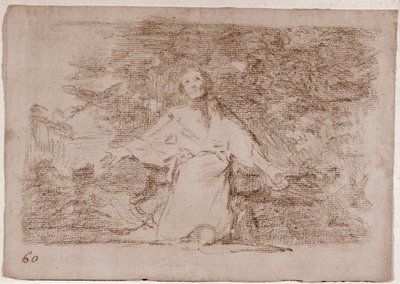 A háború katasztrófái: Komor előérzetek arról, hogy mi fog történni (előkészítő rajz alkotó: Francisco de Goya