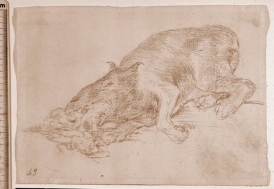 A háború katasztrófái: Büszke szörny! (előkészítő rajz alkotó: Francisco de Goya