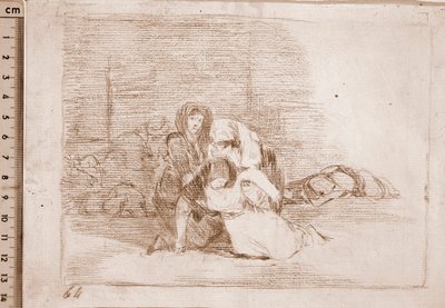 A háború katasztrófái: Nem érkeznek meg időben (előkészítő rajz alkotó: Francisco de Goya
