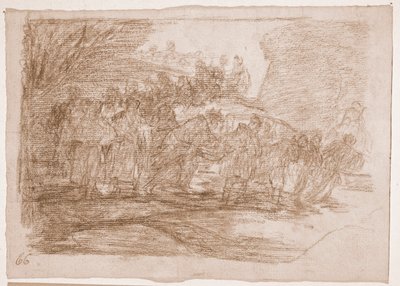 A háború katasztrófái: Nem ismerik az utat (előkészítő rajz alkotó: Francisco de Goya