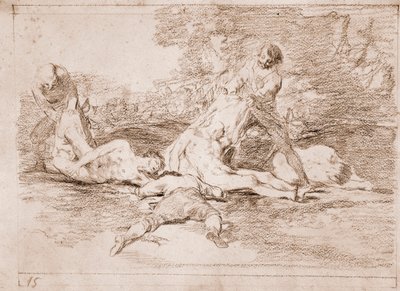 A háború katasztrófái: kihasználják (előkészítő rajz alkotó: Francisco de Goya