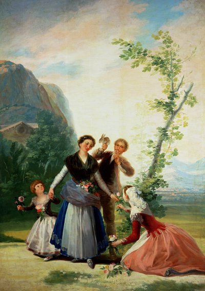 A virágüzletek vagy a tavasz alkotó: Francisco de Goya