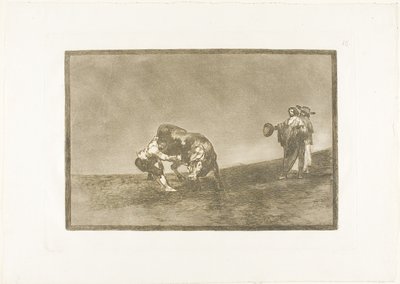 Ugyanaz az ember bikát dob a gyűrűbe Madridban, 16. lemez A bikaviadal művészetéből alkotó: Francisco Jose de Goya y Lucientes