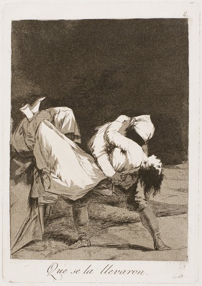 They Carried Her Off!, nyolcas lemez Los Caprichosból, 1797-99 alkotó: Francisco de Goya