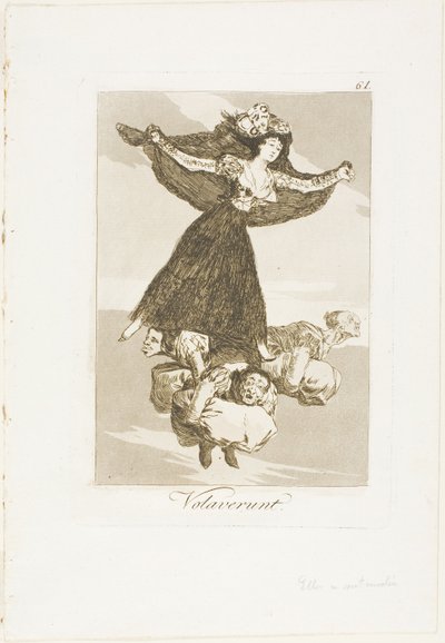 Repültek, 61-es lemez Los Caprichosból (Caprices) alkotó: Francisco Jose de Goya y Lucientes
