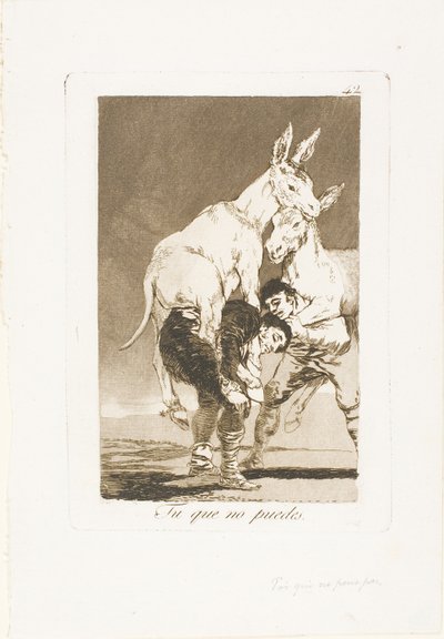 Te, aki nem tudsz, 42. lemez Los Caprichosból alkotó: Francisco Jose de Goya y Lucientes