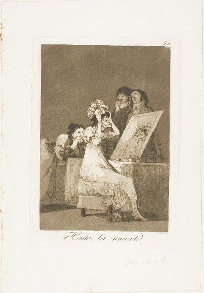Halálig, 55. lemez Los Caprichosból alkotó: Francisco Jose de Goya y Lucientes