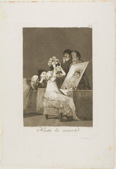 Halálig, 55. lemez Los Caprichosból alkotó: Francisco Jose de Goya y Lucientes