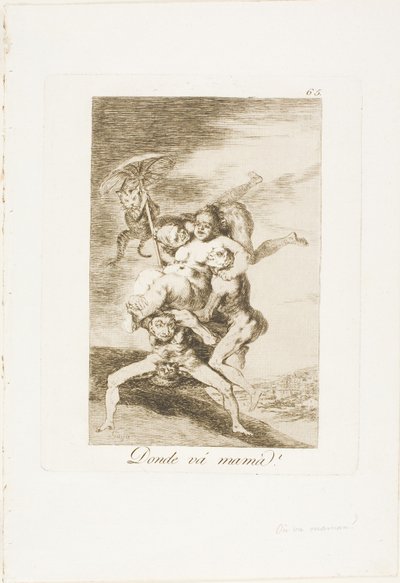 Merre megy anya?, 65-ös tábla Los Caprichosból alkotó: Francisco Jose de Goya y Lucientes