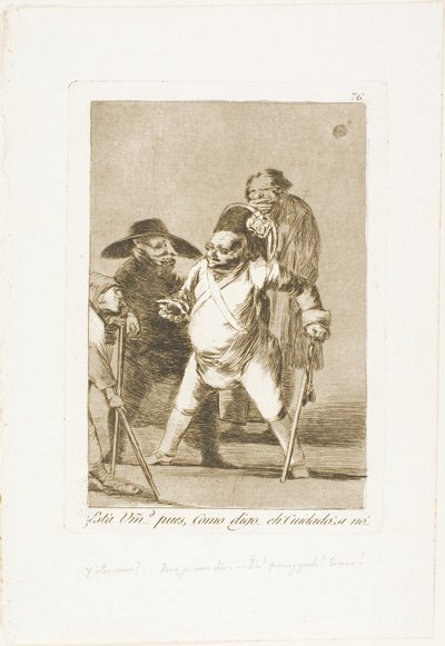 Te megérted? ... nos, ahogy mondom... na! Vigyázz! egyébként..., 76-os lemez Los Caprichosból alkotó: Francisco Jose de Goya y Lucientes