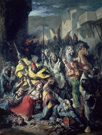 Mórok harca (olaj, vászon) alkotó: Francisco Lameyer