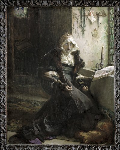 Tordesillasban fogva tartott őrült Johanna (festmény) alkotó: Francisco Pradilla y Ortiz