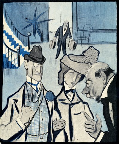 Egy angol pár bejelentkezik egy francia szállodába, 1903 alkotó: Francisco Sancha y Lengo