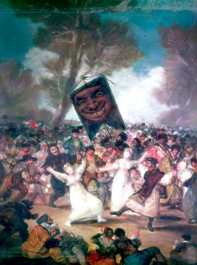 Bikaviadal egy faluban, 1812-1814 alkotó: Francisco de Goya
