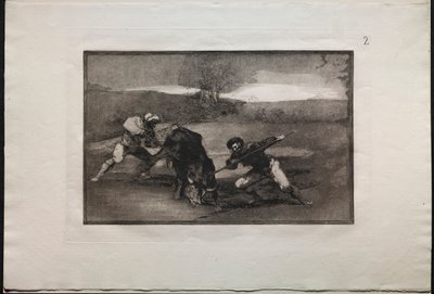 Bikaviadalok: A gyalogos vadászat másik módja, 1876. alkotó: Francisco de Goya