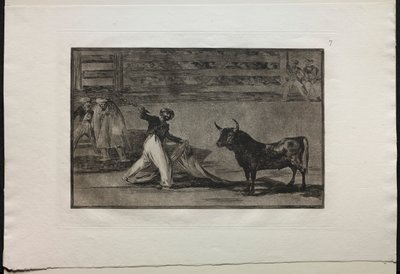 Bikaviadalok: A szigonyok vagy banderillák eredete, 1876. alkotó: Francisco de Goya