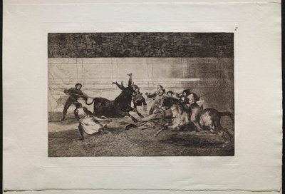 Bikaviadalok: Pepe Illo halála (2. kompozíció) alkotó: Francisco de Goya