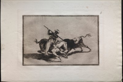 Bikaviadalok: A szellemes mór Gazul az első, aki a szabályok szerint harcol, 1876. alkotó: Francisco de Goya