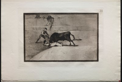 Bikaviadalok: Pepe Illo szerencsétlen halála, a madridi ringben alkotó: Francisco de Goya