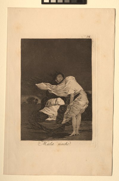 Caprichos: Rossz éjszaka. alkotó: Francisco de Goya