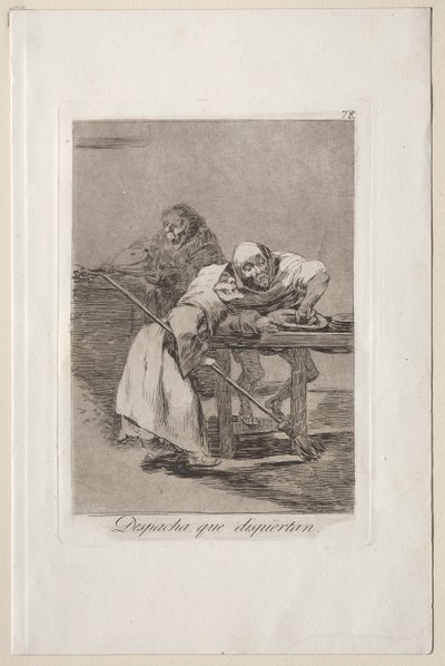 Caprichos: Légy gyors, felébrednek. alkotó: Francisco de Goya