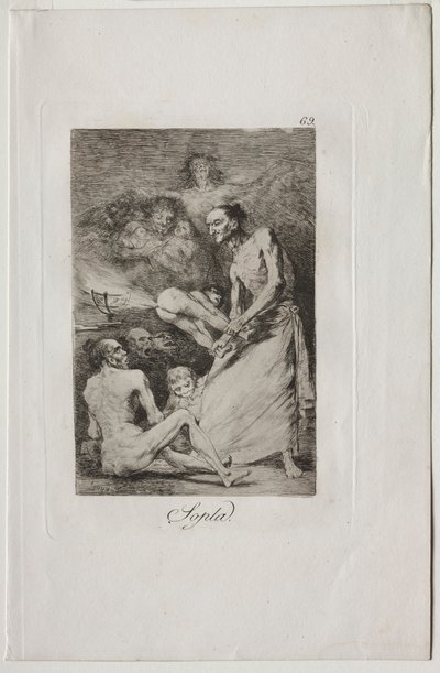 Caprichos: Fújj! alkotó: Francisco de Goya