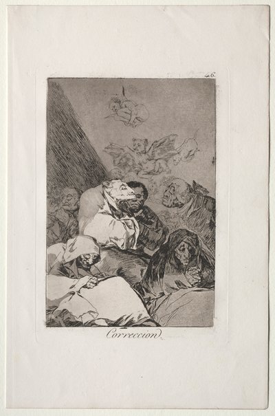 Caprichos: Helyesbítés alkotó: Francisco de Goya