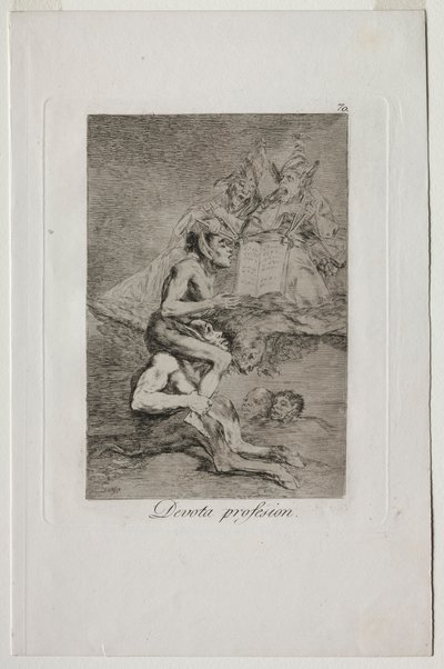 Caprichos: áhítatos hivatás. alkotó: Francisco de Goya
