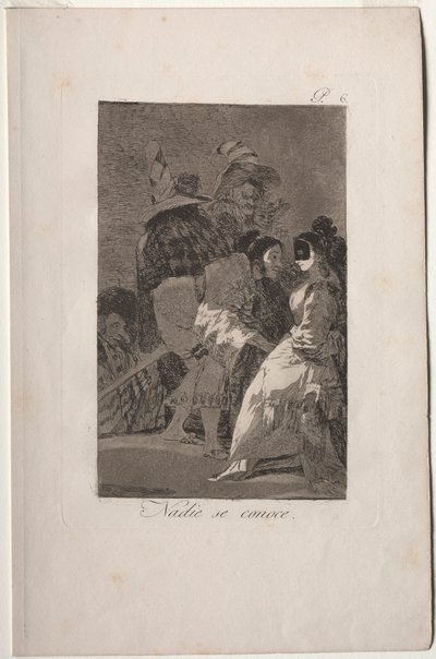 Caprichos: Senki sem ismeri magát. alkotó: Francisco de Goya