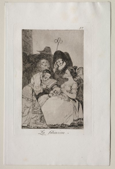 Caprichos: A filiáció. alkotó: Francisco de Goya