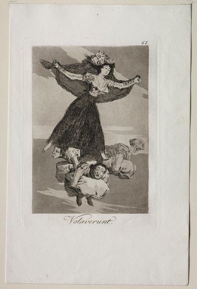 Caprichos: Repültek. alkotó: Francisco de Goya