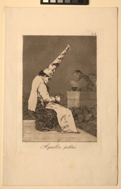 Caprichos: Azok a porszemek. alkotó: Francisco de Goya