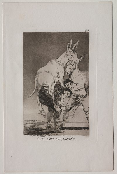 Caprichos: Te, aki nem tudsz alkotó: Francisco de Goya