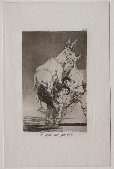 Caprichos: Te, aki nem tudsz. alkotó: Francisco de Goya