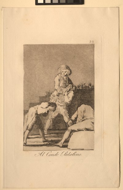 Caprichos: Nádor grófnak vagy nádor grófnak. alkotó: Francisco de Goya
