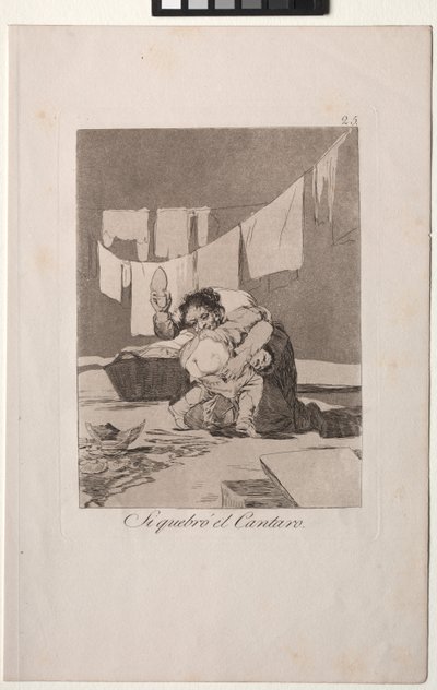 Caprichos: Igen, összetörte az edényt. alkotó: Francisco de Goya