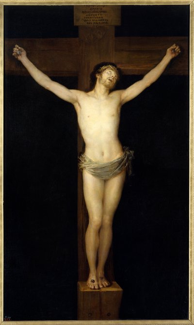 Francisco de Goya (1746-1828) Krisztus keresztre feszít festménye, 19. századi nap. 2,55 x 1,54 m Madrid. Musee Du Prado – A keresztre feszített Krisztus. Francisco de Goya y Lucientes (1746-1828) festménye alkotó: Francisco de Goya
