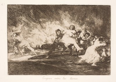 Menekülnek a lángok között (41) alkotó: Francisco de Goya