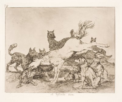 Jól védekeznek (78) alkotó: Francisco de Goya
