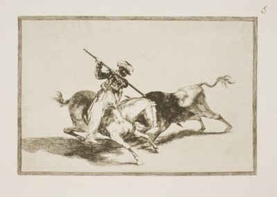 Az ihletett Maurer Gazul az első, aki a szabályok szerint felkarolja a bikákat alkotó: Francisco de Goya
