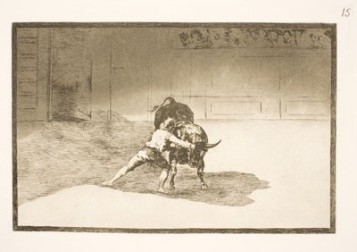 A híres Martincho elhelyezi a bandériumokat, teste mozdulataival bolondítja meg a bikát alkotó: Francisco de Goya