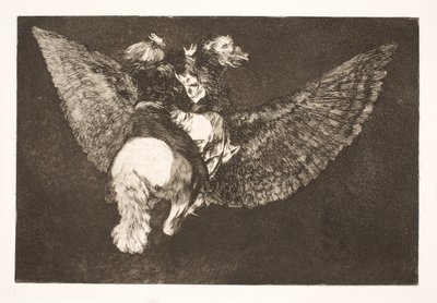 A repülő bolondság (Add fel a barátot, aki a szárnyai alá rejt, és a csőrével megharap) alkotó: Francisco de Goya