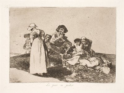 A legrosszabb az, hogy koldulnod kell (55) alkotó: Francisco de Goya