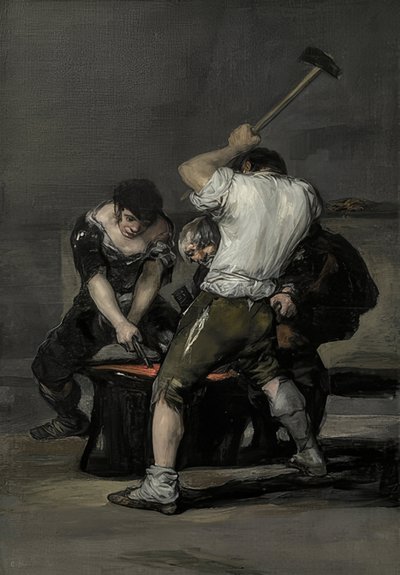A kovács. 1815-20 körül alkotó: Francisco de Goya
