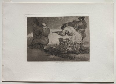 A háború katasztrófái: Barbárok! alkotó: Francisco de Goya