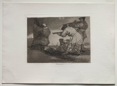 A háború katasztrófái: Barbárok!, 1810-1820. alkotó: Francisco de Goya