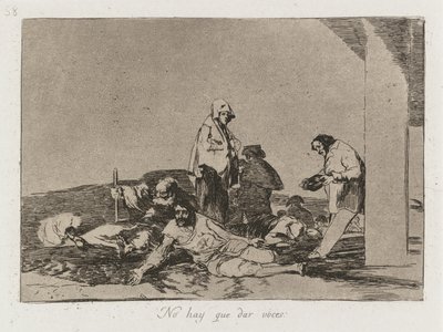 A háború katasztrófái: Pl. 58, Felesleges kiabálni, 1810-1813. alkotó: Francisco de Goya