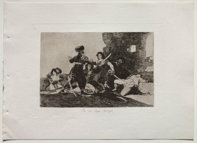A háború katasztrófái: Most nincs idő, 1810-20. alkotó: Francisco de Goya