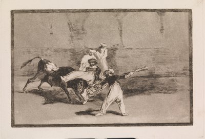 Egy mór, akit elfogott a bika az arénában alkotó: Francisco de Goya