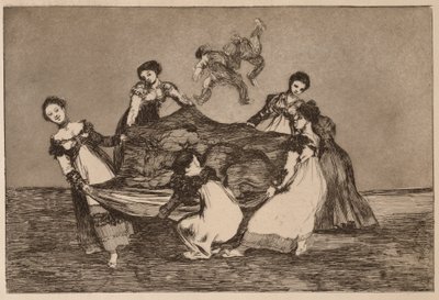 „Női bolondság” (Disparate femenino), a „Los Disparates” sorozatból alkotó: Francisco de Goya
